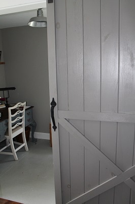 painted sherwin williams Dovetail barn door