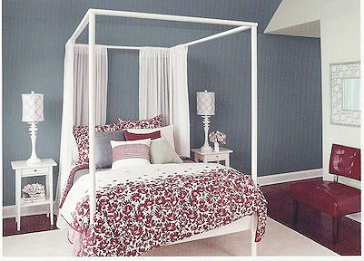 Benjamin Moore Normandy painted Walls with canopy bed