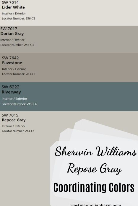 Repose Gray By Sherwin Williams West Magnolia Charm - Complementary Paint Colors To Agreeable Gray