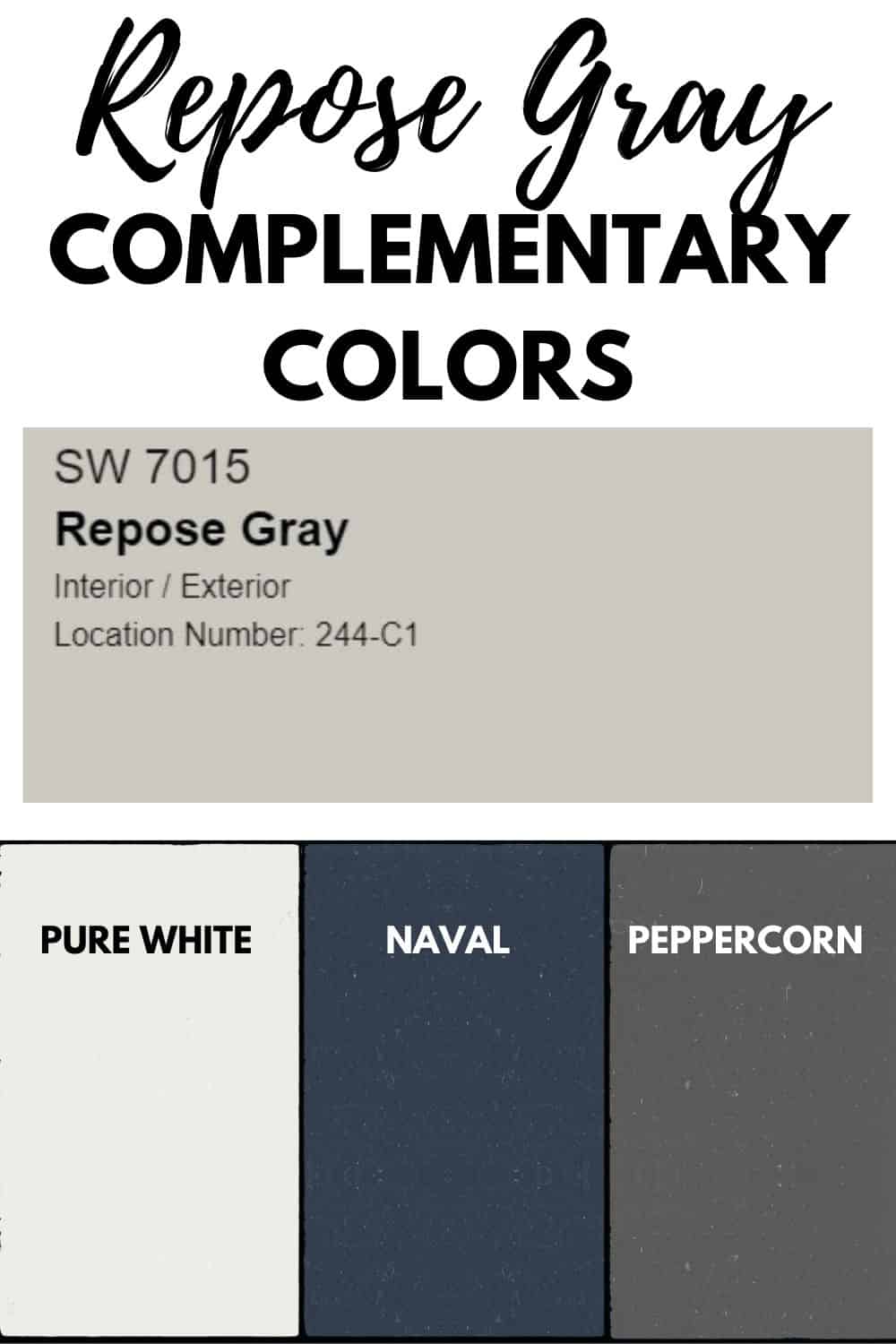 Repose Gray By Sherwin Williams West Magnolia Charm   Repose Gray Complementary Colors 