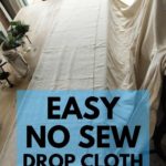 easy no sew drop cloth curtains