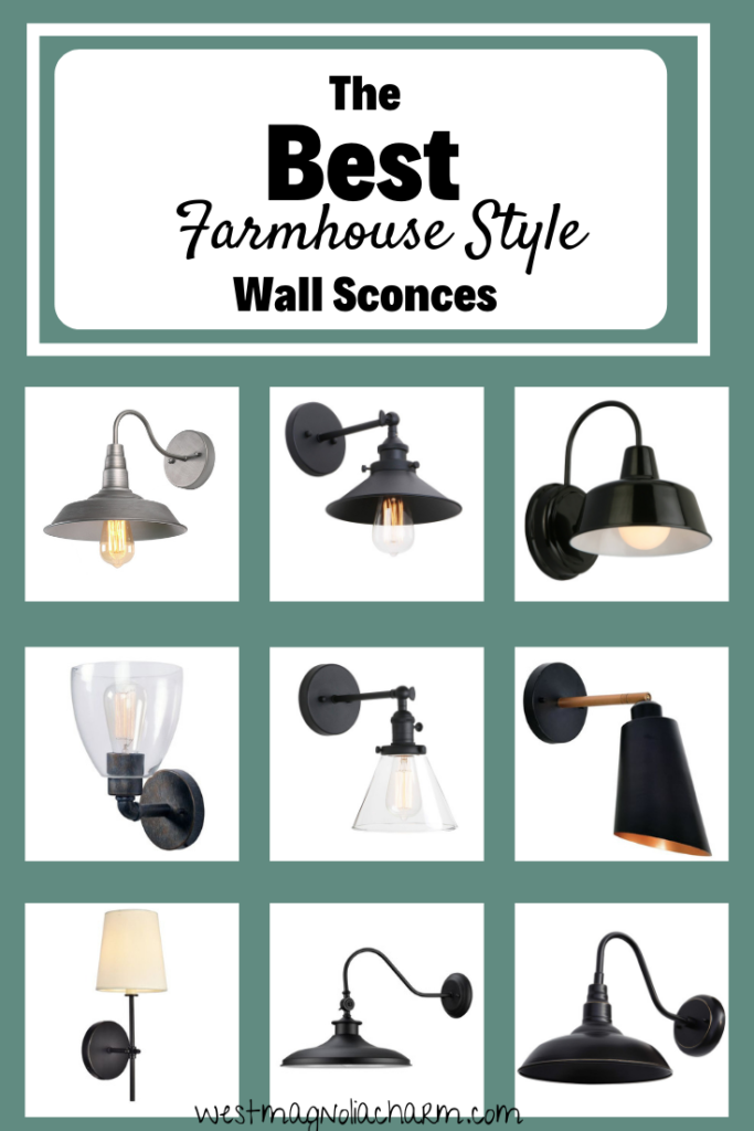 Farmhouse Style Wall Sconces West Magnolia Charm