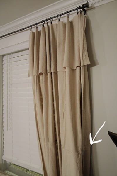 no sew drop cloth curtain