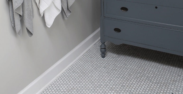 Bathroom With Marble Floor 