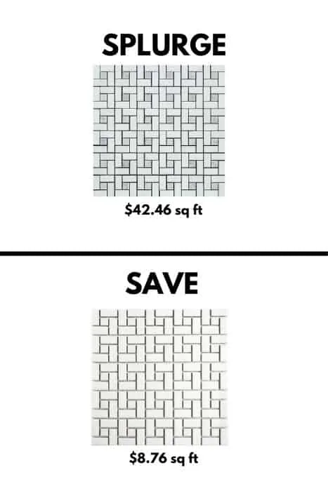 farmhouse tile - splurge vs.save 