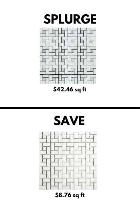 farmhouse tile - splurge vs.save 