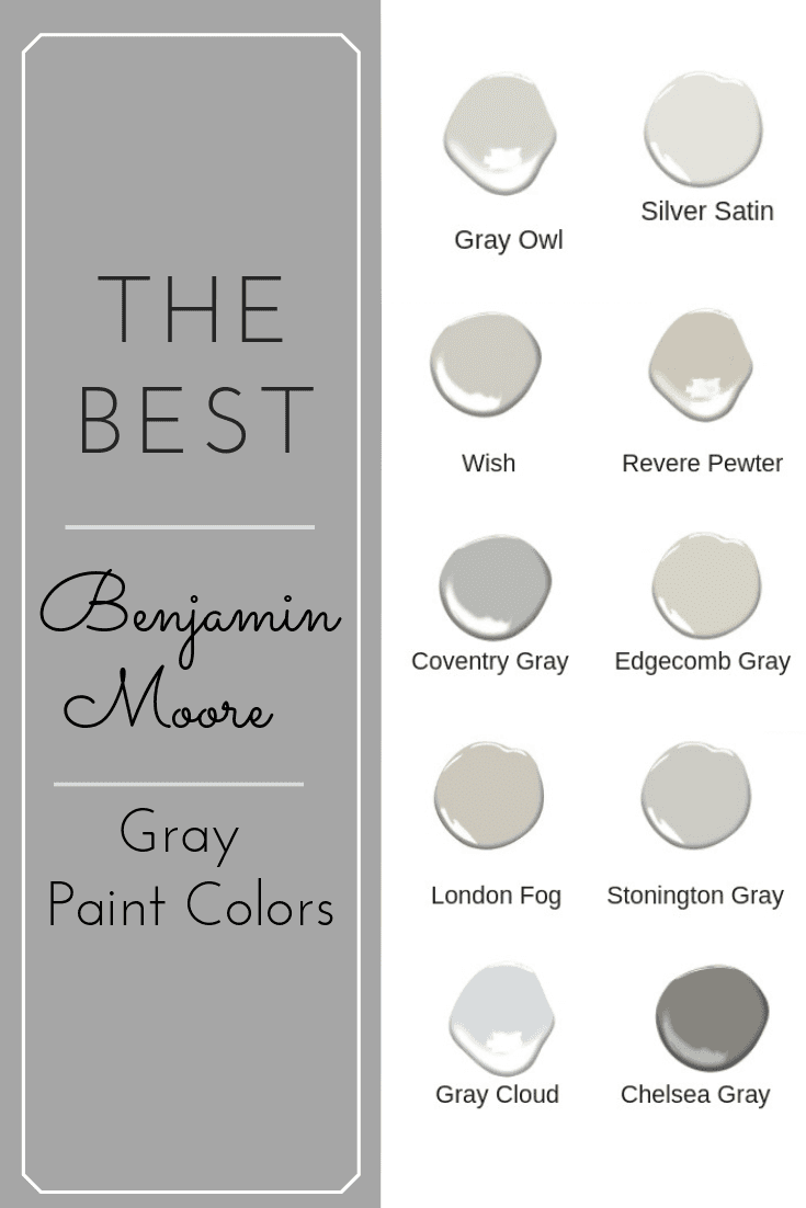 The BEST Benjamin Moore Gray Paint Colors - West Magnolia Charm