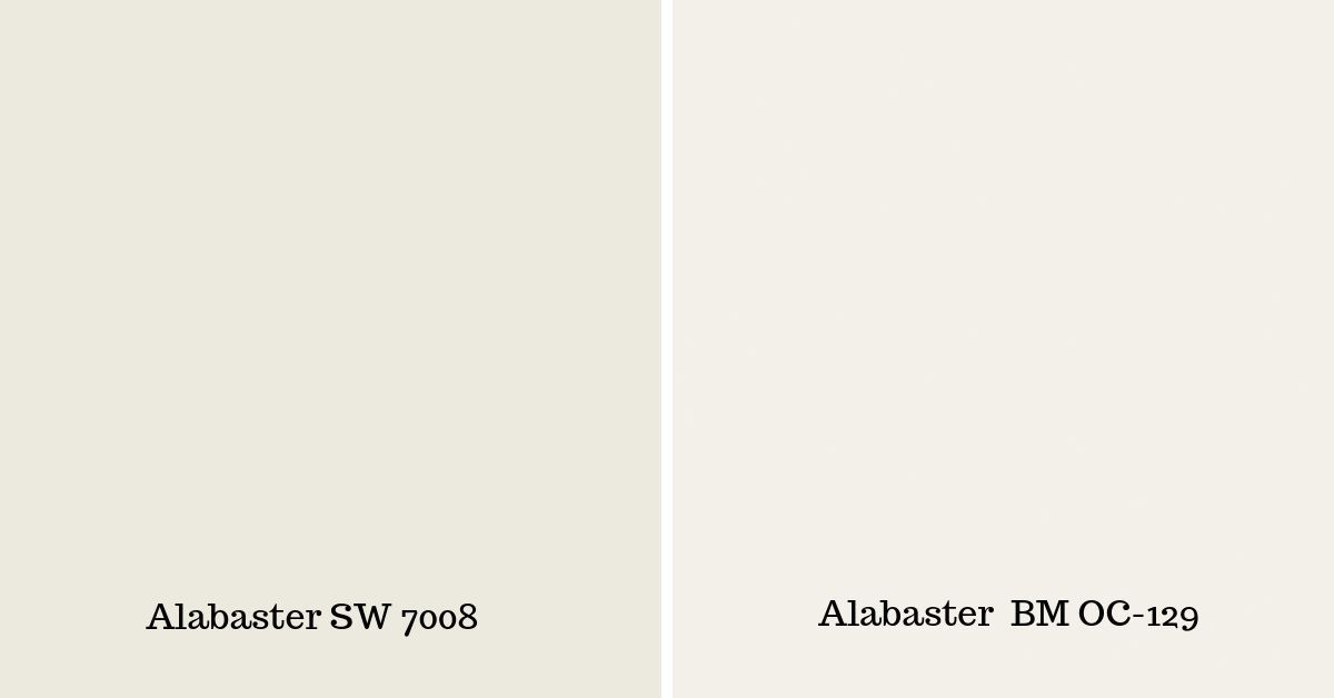 Sherwin Williams Alabaster-SW-vs-Alabaster-BM-
