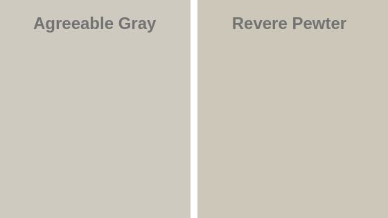 Agreeable Gray vs Revere Pewter