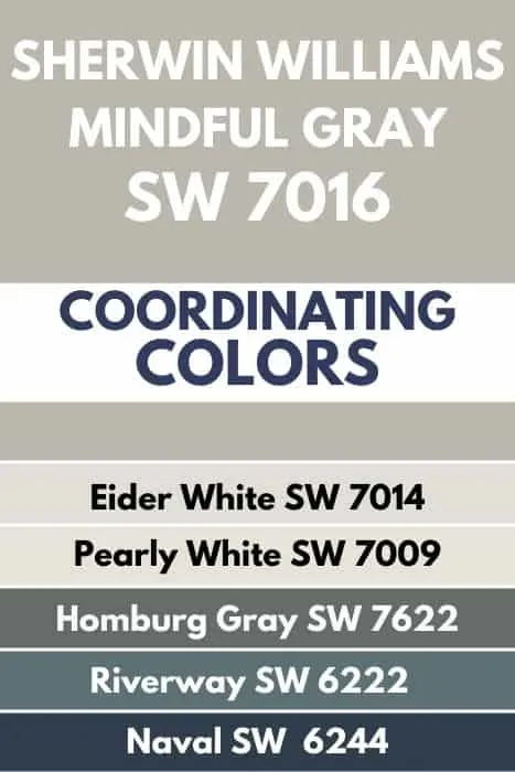 SW Mindful Gray coordinating colors