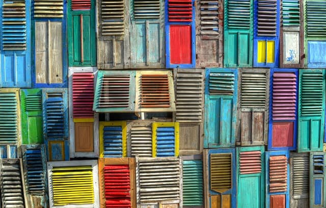 colorful shutters