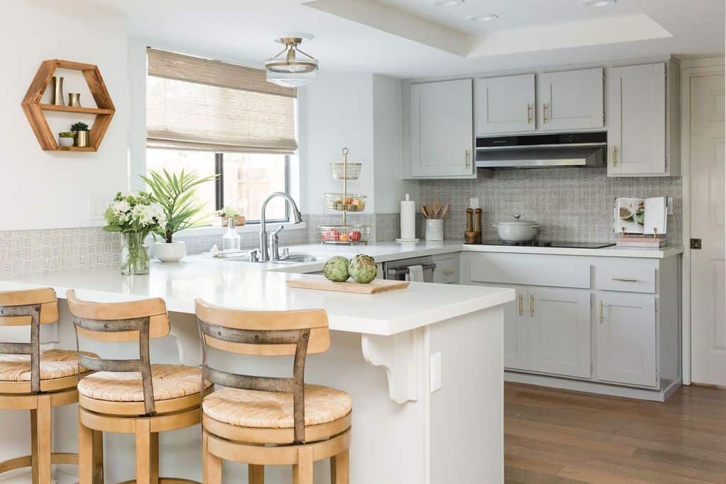 light french grey kitchen cabinet