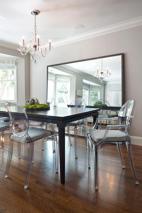 benjamin-moore-thunder-gray-ghost-dining-chairs-large-leaning-mirror