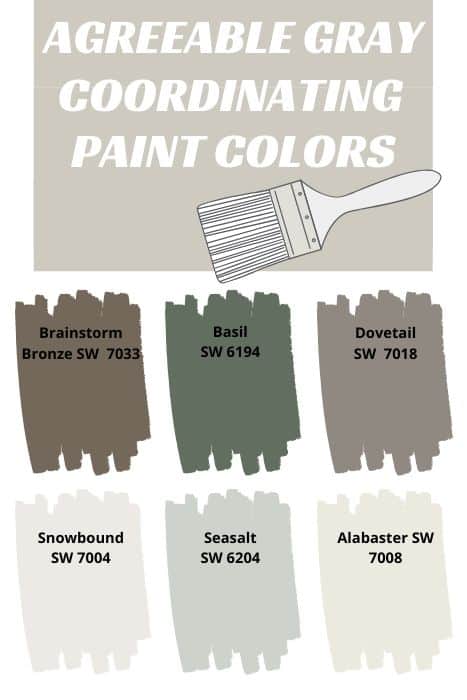 agreeabke graly coordinating paint colors pinterest graphic