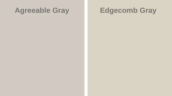 Agreeable Gray vs Edgecomb Gray