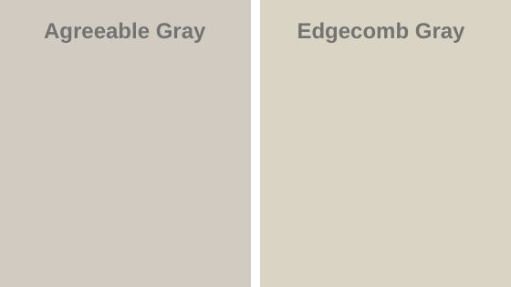 Agreeable Gray vs Edgecomb Gray