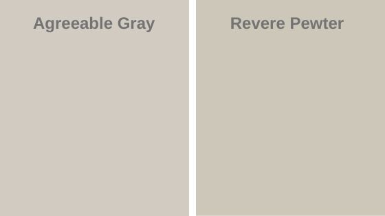 Agreeable Gray vs Revere Pewter