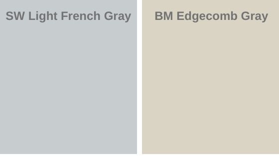 Light french gray vs. Edgecomb Gray