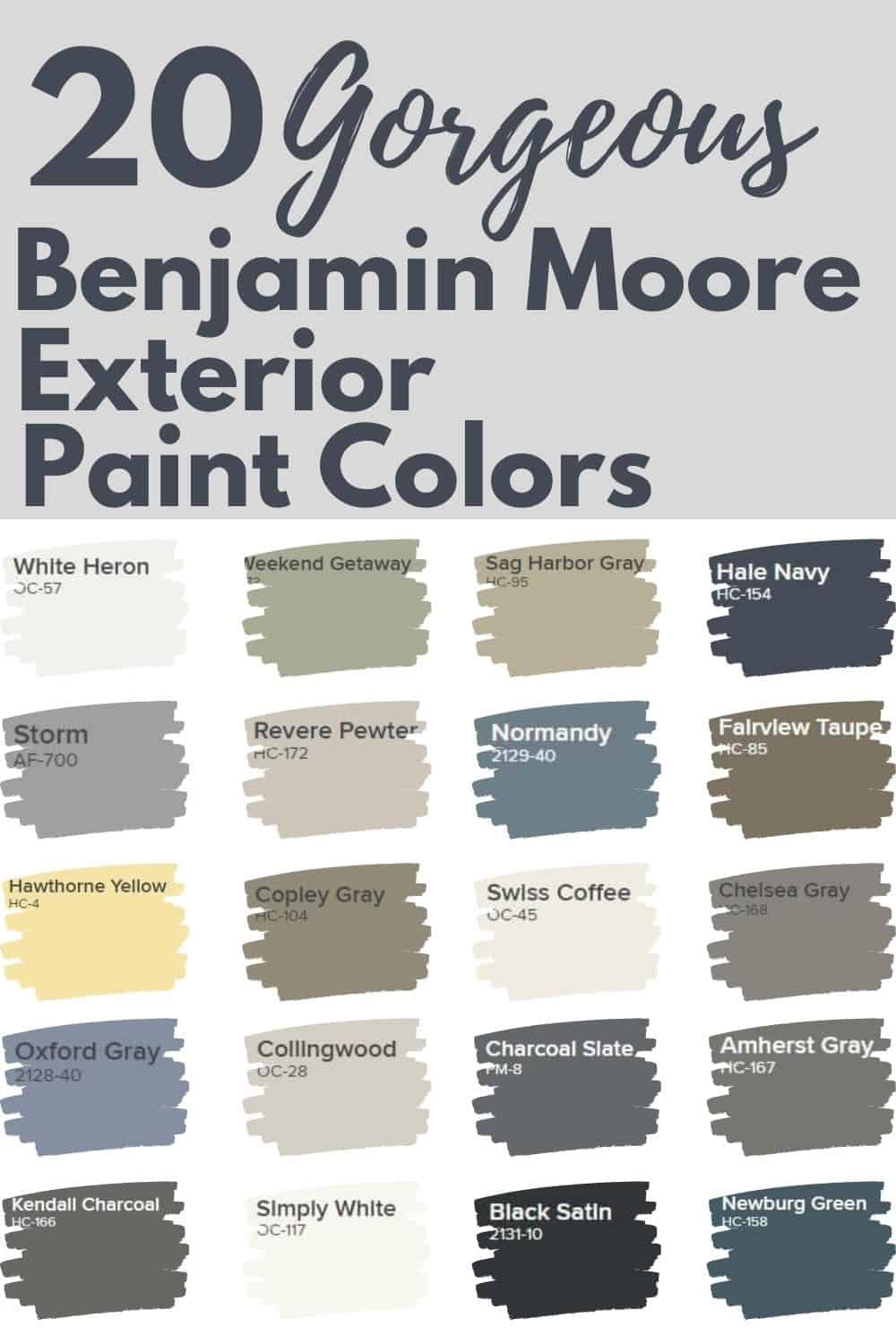 20 Amazing Benjamin Moore Exterior Paint Colors - West Magnolia Charm
