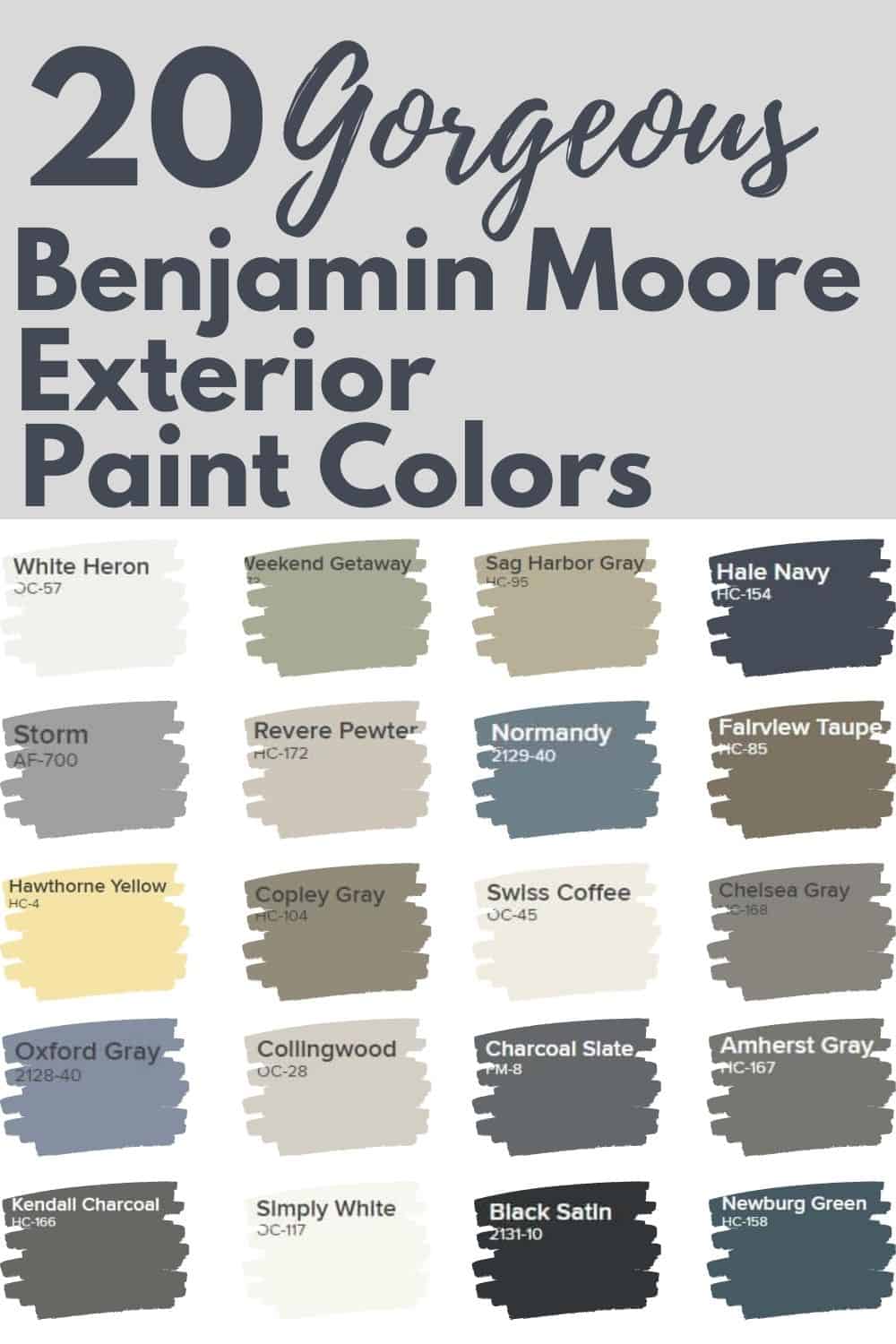 20 Amazing Benjamin Moore Exterior Paint Colors Exterior House Paint