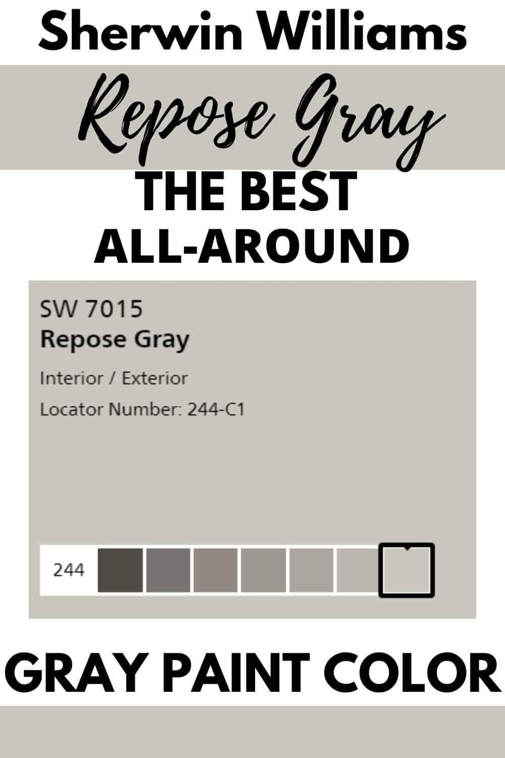 Repose Gray by Sherwin Williams West Magnolia Charm