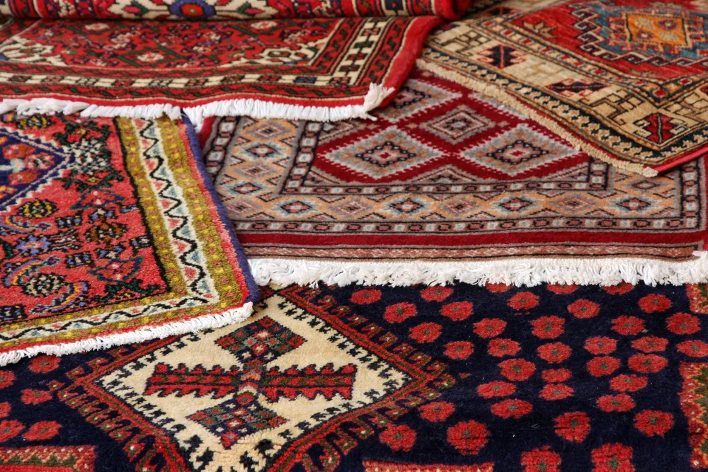 textures and background of ancient handmade carpets and rugs