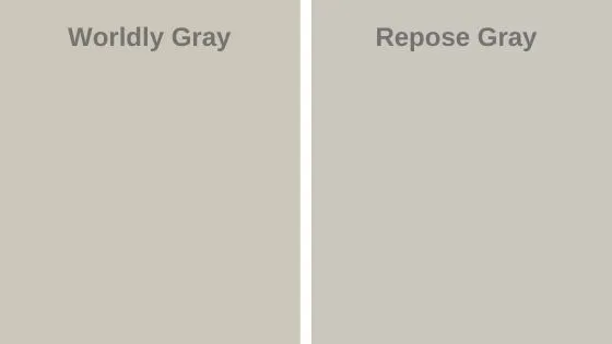 Worldly Gray vs Repose Gray 