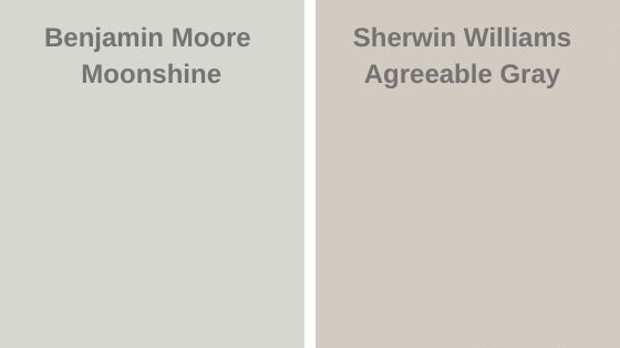 moonshine vs agreeable gray