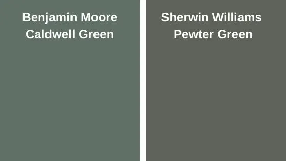 CALDWELL GREEN VS  SW PEWTER GREEN