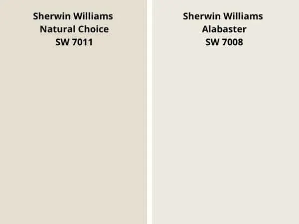 Sherwin Williams Natural Choice vs Alabaster