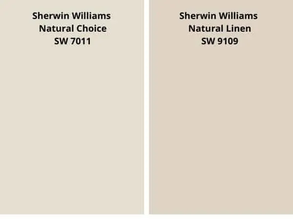 Sherwin Williams Natural Choice vs Natural Linen