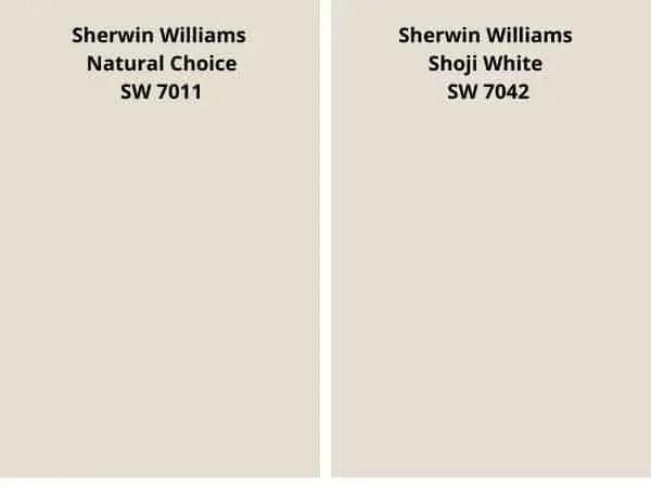 Sherwin Williams Natural Choice vs Shoji White (1)