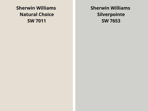 Sherwin Williams Natural Choice vs Silverpointe 
