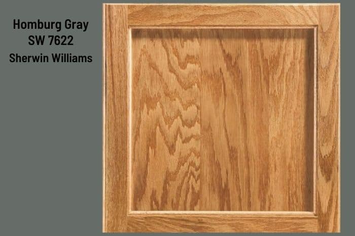 Homburg Gray and Honey Oak cabinet door