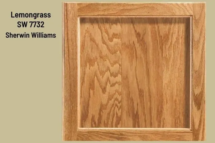 Lemongrass and Honey Oak cabinet door