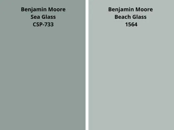 BENJAMIN MOORE BEACH GLASS VS BM Sea glass
