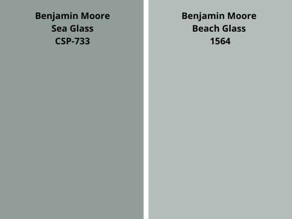 BENJAMIN MOORE BEACH GLASS VS BM Sea glass