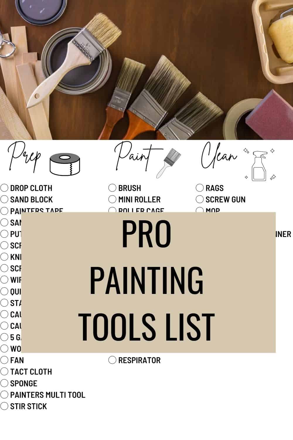 Pro Painting Tools Complete List West Magnolia Charm   Pro PAINTING TOOLS LIST 1 