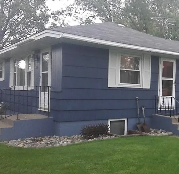 house exterior painted Inky Blue