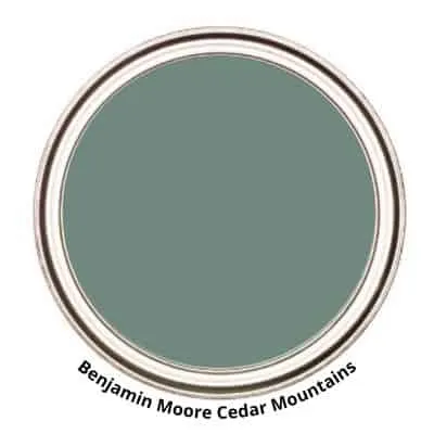 BM Cedar Mountains paint can swatch