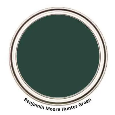BM Hunter Green paint can swatch
