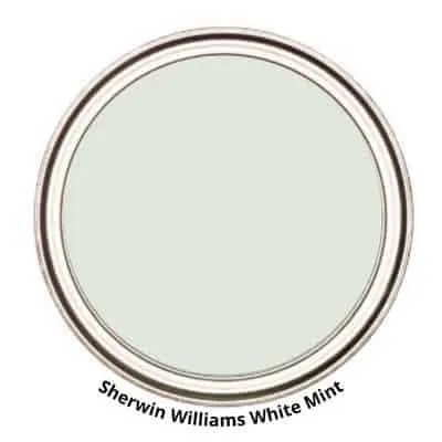 WHITE MINT SW 6441 paint can swatch