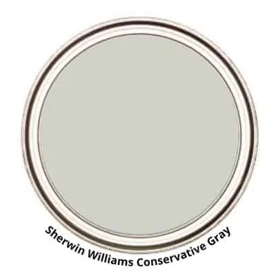 SW Conservative Gray paint can swatch