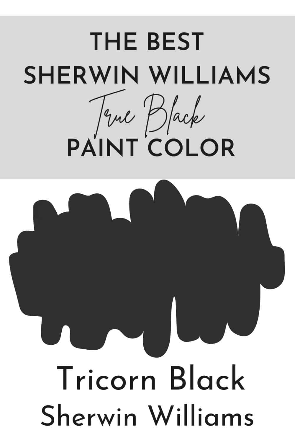 Sherwin Williams Tricorn BlackThe Best Black Paint Color West
