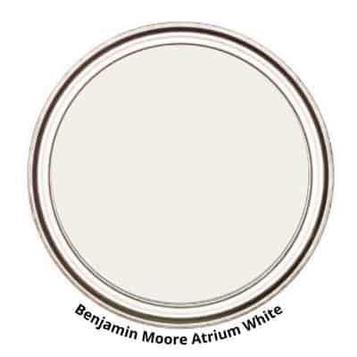 BM Atrium White paint can swatch