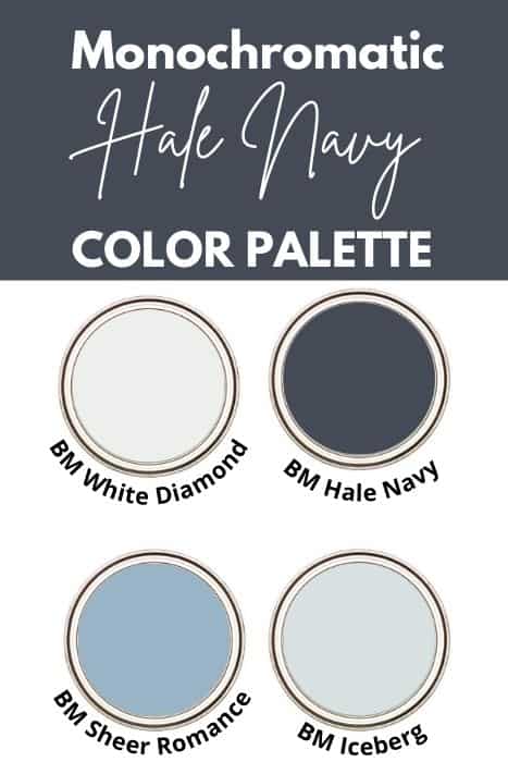 Monochromatic Hale Navy Palette 