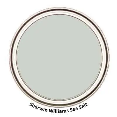 Sherwin Williams Sea Salt paint can swatch