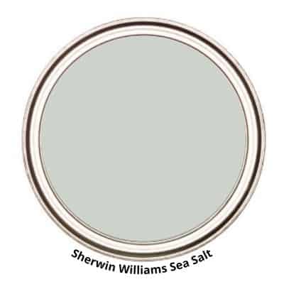 Sherwin Williams Sea Salt paint can swatch