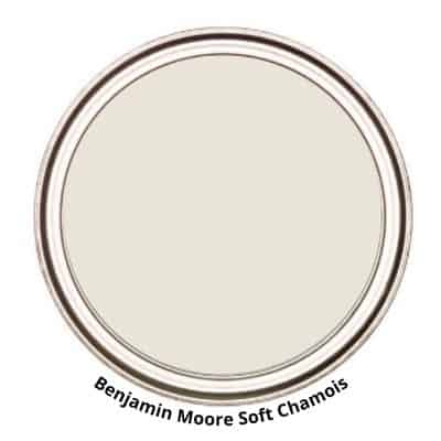 Benjamin Moore Soft Chamois paint can swatch