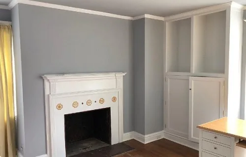 painting walls in SW Lazy Gray